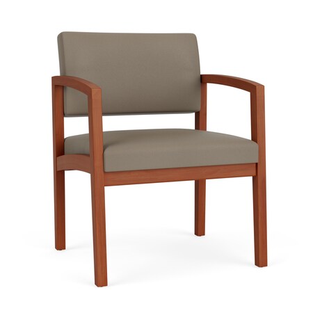Lesro Lenox Wood Wide Guest Chair Wood Frame, Cherry, MD Farro Upholstery LW1201